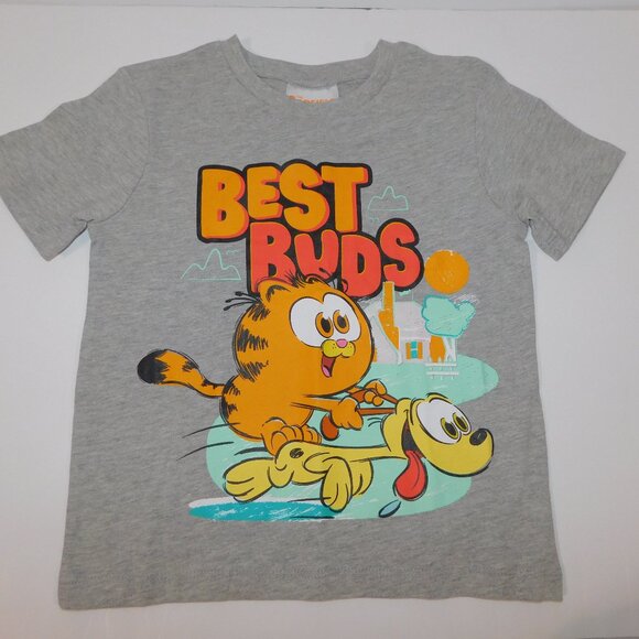 The Garfield Movie BEST BUDS Garfield and Odie Kids 4 Graphic T Shirt - Picture 1 of 6